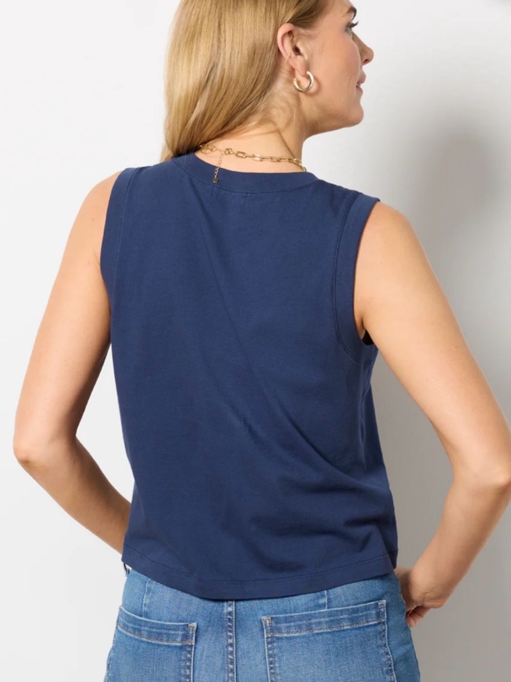 Jayla Embroidered Muscle Tee - Picture 4 of 5